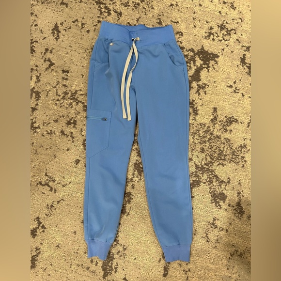 FIGS Ceil Blue Zamora™ High Waisted - Petite Jogger Scrub Pants - XXS - Petite - Picture 3 of 5